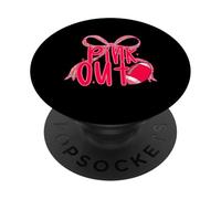 Pink Out Ruban Rose pour la Sensibilisation au Cancer du Sein PopSockets PopGrip Adhésif