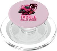 Pink Out Tackle Breast Cancer Awareness American Football PopSockets PopGrip pour MagSafe