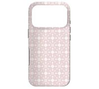 Pink Pale Crosses Stars Tech Molecular Geometry Pattern Coque pour iPhone 17 Pro