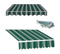 Pink Palm Auvent rétractable - Toile en polyester pour auvent de terrasse, extérieur, fenêtre, porte (vert, 7 x 3 m)