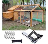 Pink Palm Bâche imperméable en plastique transparent avec œillets, 0,12 mm d'épaisseur, pour plantes, jardins, terrasses, toit, porche, maisons pour chiens, 2,4 x 5,2 m