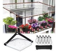 Pink Palm Bâche Transparente imperméable 2,74 x 5,5 m, avec œillets, épaisse et Anti-poussière, bâche en Plastique 274 x 5,49 cm pour Stockage extérieur, abri Voiture, Jardin, pavillon de terrasse