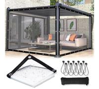 Pink Palm Bâche Transparente imperméable 91 x 122 cm - Bâche épaisse en PVC Transparent avec œillets, pour Porche, terrasse, Serre et poulailler