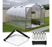Pink Palm Bâche Transparente pour Serre 4,3 x 8,5 m, imperméable, en Vinyle renforcé avec œillets, 427 x 8,53 m, résistante aux déchirures, pour fermes, Jardins et abris extérieurs pour Animaux.