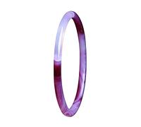Pink Palm Élégant bracelet en jade pour femme, pierre naturelle violette calcédoine agate ethnique, bracelet coloré avec boîte (56 mm)