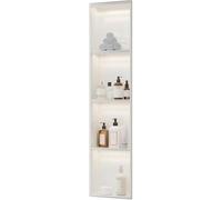 Pink Palm Niche de Douche à LED Mate, étagère de Salle de Bain en Acier Inoxydable, étagère Murale encastrée avec éclairage LED 3000 K Non dimmable, Pas Besoin de carrelage