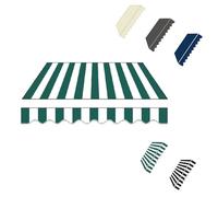 Pink Palm Toile de Rechange pour auvent rétractable, 8 pi, 10 pi, 12 pi, 16 pi, 20 pi, Toile de Rechange pour auvent de Patio, Toile imperméable pour Pare-Soleil (Vert, 3,5 x 1,5 m (12 x 5 pi))