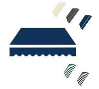 Pink Palm Toile de Rechange pour auvent rétractable, 8 pi, 10 pi, 12 pi, 16 pi, 20 pi, Toile de Rechange pour auvent de Patio, Toile imperméable pour Pare-Soleil (Bleu, 2,5 x 1,5 m (8 x 5 pi))