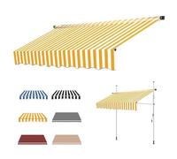 Pink Palm Toile de Rechange pour auvent rétractable de Patio 10'x8', Protection Solaire extérieure pour terrasse et fenêtre, Toile (Jaune, 6 x 3,5 m / 20 x 11,5 pi)