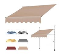 Pink Palm Toile de Rechange pour auvent rétractable de terrasse 10'x8', Protection Solaire extérieure pour terrasse et fenêtre, Toile (Kaki, 3 x 1,5 m / 10 x 5 pi)