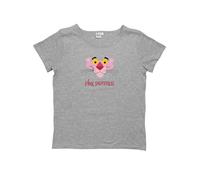Pink Panther T-shirt à manches courtes et col rond pour femme Gris, gris, L