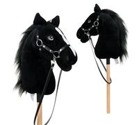 Pink Papaya Cheval à bâton, avec Un Licol et Une Bride, Cheval à bâton pour Le Hobby Horsing, Cheval à Monter pour Enfants.