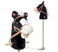 Pink Papaya Cheval bâton, Hobby Horse avec Mignonne tête de Cheval en Peluche avec Effet sonore (hennissement et Bruit de Galop)