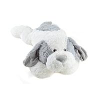 Pink Papaya Chien Doudou géAnt Lou, 100cm XXL Blanc/Gris | Chien en Peluche, Jouret Mou Ours en Peluche à câLiner, de la Marque Toys
