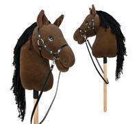 Pink Papaya Hobby Horse, avec Un Licol et Une Bride, Cheval à bâton pour Le Hobby Horsing, Cheval à Monter pour Enfants.