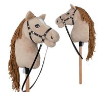 Pink Papaya Hobby Horse, avec Un Licol et Une Bride, Cheval à bâton pour Le Hobby Horsing, Cheval à Monter pour Enfants.