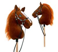 Pink Papaya Hobby Horse, avec Un Licol et Une Bride, Cheval à bâton pour Le Hobby Horsing, Cheval à Monter pour Enfants.
