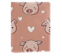 Pink Pig Couverture de livre remplaçable en cuir PU réutilisable Convient pour ordinateurs portables 148 x 210 mm