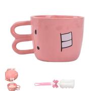 Pink Piglet Ceramic Teapot and Cup Set, Funny Ceramic Pig Teapots, Creative Water Comes Out of The Pig's Nose Kettle, Funny Pink Pig Teapots for Gifts & Home Use (Teacup)