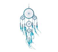 Pink Pineapple Petit Attrape Rêve Turquoise Marque Dreamcatcher Indien à Perles Argent & à Plumes Fait Main - Capteur de Rêves et Artisanal - 12 cm de Diamètre, 35 cm de Longueur