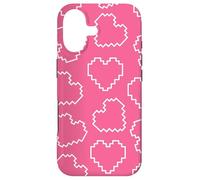 Pink Pixel Heart Pattern Love 8bit Retro Gaming Design Coque pour iPhone 17