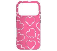 Pink Pixel Heart Pattern Love 8bit Retro Gaming Design Coque pour iPhone 17 Pro