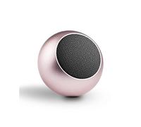 (Pink) Plug-in Bluetooth-compatible Speaker Portable Small Steel Cannon Metal Heavy Subwoofer Outdoor Mini Bluetooth-compatible Speaker