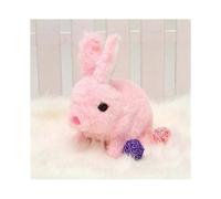 (Pink)Plush Stuffed Rabbit Toy Bunnies Can Walk and Talk for Kids Gift