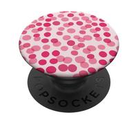 Pink Polka Dots Girly Confetti Fun Pattern PopSockets PopGrip Adhésif