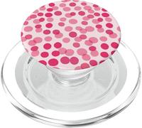 Pink Polka Dots Girly Confetti Fun Pattern PopSockets PopGrip pour MagSafe