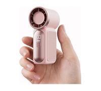 (Pink)Portable Handheld Mini Fan, Powerful Turbo Hand Held Fan, Rechargeable Pocket Personal Fan