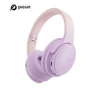 Pink Purple Picun Queen-Écouteurs sans fil Bluetooth 5.3, oreillettes hi-fi, stéréo, 40 heures d'autonomie, pour téléphone, PC, casque léger ""Nipseyteko