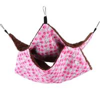 Pink Rabbit double couche intermédiaire chaude hamac lit suspendu maison sac de couchage pour les écureuils petits animaux de compagnie
