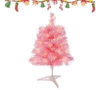 Pink Realistic Christmas Tree - Pink Artificial Christmas Tree | Seasonal Decoration with LED Light | Christmmas Pine Trees with Stand | Holiday Decoration for Home Workplace Gathering