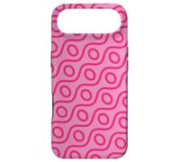 Pink Red Wavy Diagonal Lines Ovals Circles Pattern Coque pour iPhone Air