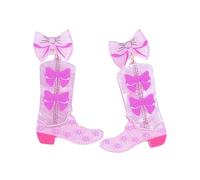 Pink Ribbon Earrings for Women Breast Cancer Awareness Jewelry Pink Ribbon Butterfly Bowknot Boot Hope Fight Support Earrings for Friends Family Encourage Gifts (C)