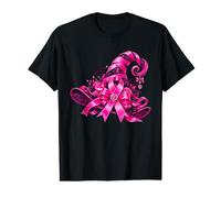 Pink Ribbon Witch Hat Halloween Breast Cancer Awareness T-Shirt Graphique avec Valeur
