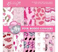 Pink Rodeo Cowgirl | Scrapbooking and Craft Paper Book: 10 Double-Sided 8x8 Papers + Decorative Elements to Cut and Collage: Western Cowgirl Aesthetic ... Scrapbooking & Creative DIY Projects