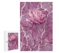 Pink Rose Marble Print Puzzle 1000 Pièces Educa Jouet en Bois Cadeau Unique Décoration Intérieure Jeu Éducatif Challenge Toy Adultes Et Enfants À Partir De 14 Ans 1000 PCS