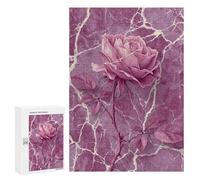 Pink Rose Marble Print Puzzle 1000 Pièces Educa Jouet en Bois Cadeau Unique Décoration Intérieure Jeu Éducatif Challenge Toy Adultes Et Enfants À Partir De 14 Ans 300 PCS