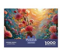 Pink Roses in A Basket A White Porcelain Teapot 1000 Pièces Puzzle En Papier Écologique Coffret De Puzzles Blooming Flowers Extrêmement Difficile Défi Unique Puzzles Pour La Décoration Intérieure 70x5