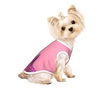 Pink Sand Beach Pet T-shirt respirant sans manches pour petits chiens et chats, doux, confortable, élégant