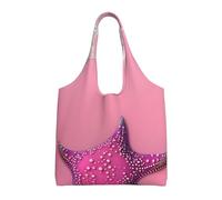 Pink Sand Beach Sac à bandoulière en toile imprimée pour femme Sac fourre-tout léger