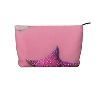 Pink Sand Beach Trousse à maquillage en velours côtelé avec fermeture éclair pour voyage, camping et usage quotidien