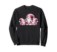 Pink Santa Gnomes in Christmas Family Outfits for Xmas Sweatshirt