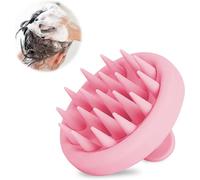 Pink Scalp Massage Brush,Silicone Massager for Shampoo,Cleansing,Exfoliating and Stimulating Hair Growth