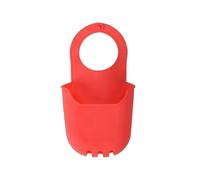 (Pink)Silicone Hanging Bag Portable Lightweight Solid Color Universal Mobile Phone Storage Pouch Beach