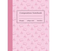 Pink Sips & Stories: College-Ruled Composition Book - 110 Pages - Fun Coffee and Book Pattern - Perfect for School, Work, or Journaling - 7.5 x 9.25 in