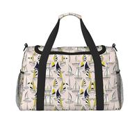 Pink Sketch Sac de voyage à la main de voile - Grand sac de courses réutilisable, idéal pour le camping, le sport, la salle de sport et les activités de plein air, Noir , Taille unique