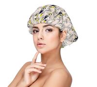 Pink Sketch Sailing Bonnet de nuit en satin de qualité supérieure - Protégez vos cheveux avec style, noir, One Size-M